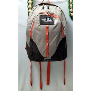 The North Face Vault Gray and Black Nylon Large Zipper Pockets Backpack